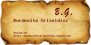 Burdovits Grizeldisz névjegykártya
